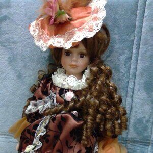 Crimson Collection Fine Porcelain Doll "Eliza"